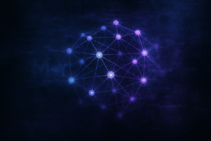 Mysterious AI neural network representing Mythos model