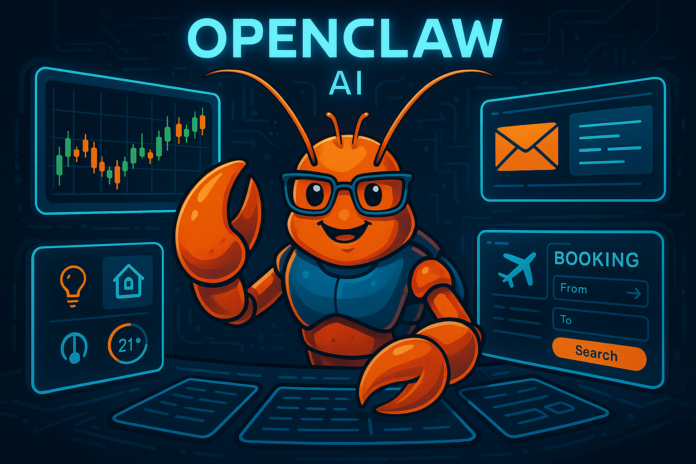 OpenClaw AI agent automation showing trading smart home email and travel booking use cases