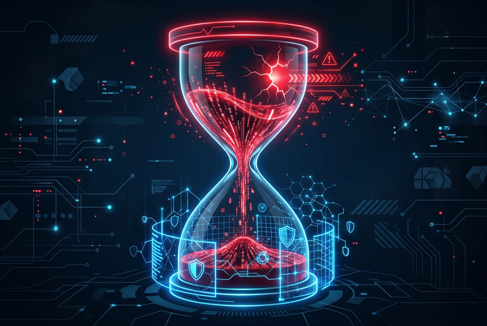 Infographic showing the gap between fast data exfiltration and slow incident response