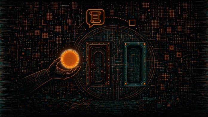 Aave Labs Proposes Adding Anchorage's USAT Stablecoin to Aave V3 and V4 on Ethereum A blank coin offered to a vault with two closed doorways, with a discussion bubble above and an unticked checkbox.