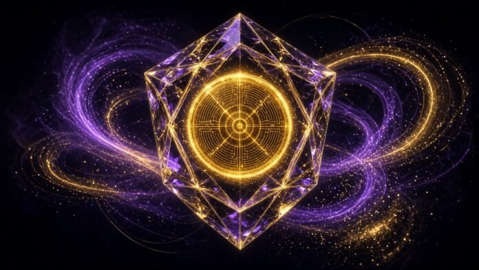 Coinbase Sets Out Its View on Bitcoin's Post-Quantum Move Bitcoin coin wrapped in a crystalline lattice shield against a quantum glow