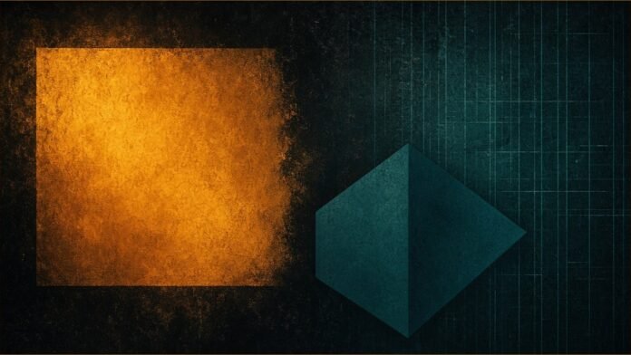 FCA Ends HTX's UK Crypto Promotions in Court Deal | TSN Illustration of an amber block of light fading beside a teal grid and shape.