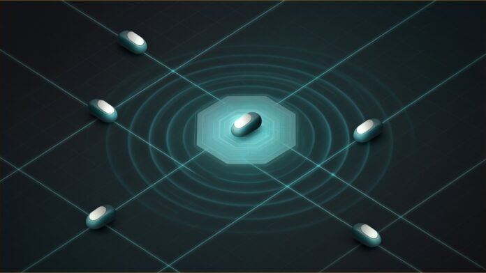 FCC Gives Intel One-Year Waiver for Fab Robots | TSN Illustration of rounded pods on glowing guide lines, one lifted onto a hexagonal repair platform