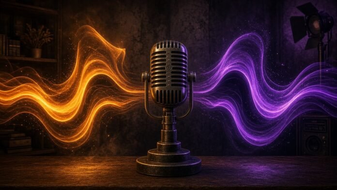 Fish Audio Launches Drama 3, a Directable AI Voice Model Amber sound waveform with one segment boxed for re-cutting beside a second voice wave