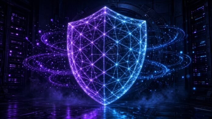 Germany Sets Post-Quantum Crypto Deadline: High Risk by 2030 Glowing lattice shield guarding a server vault