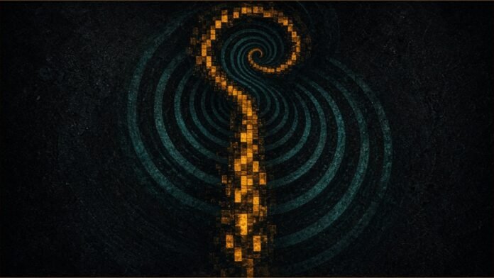 Meta and Snap Face LA Teen Social Media Trial | TSN Illustration of a column of glowing amber tiles spiralling upward through tightening teal rings.