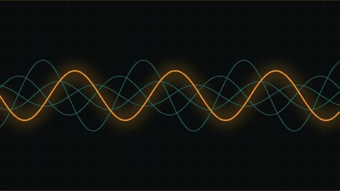 NVIDIA Releases Open Nemotron 3.5 Transcribe | TSN Illustration of overlapping teal waves with one bright amber wave running through them.