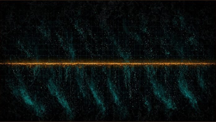 Ofcom Age Checks: Four Ways to Enforce Under-16 Ban | TSN Illustration of Ofcom age checks concept in teal and amber: teal particles on a dark grid passing through a glowing horizontal amber barrier line.