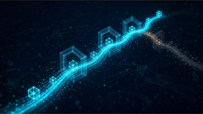 Quad9 to Pull Free DNS Service Out of France | TSN Illustration of an abstract glowing data path through translucent gateways, with one branch fading to grey where it is cut off