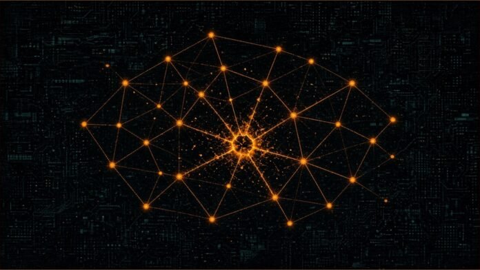 Tailscale Readies Fix for SSH Privilege Flaws | TSN Illustration of a glowing amber mesh of linked nodes, one cracked open with light leaking along its links