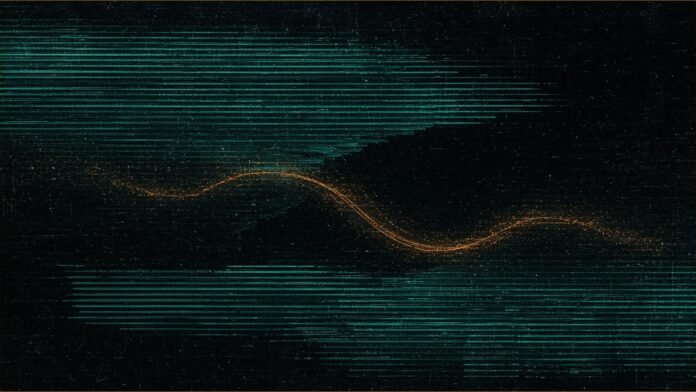 Warp Panda Used ESXi Logging Flaw as Zero-Day | TSN Illustration of rows of teal light lines broken by a dark gap that an amber trail passes through.