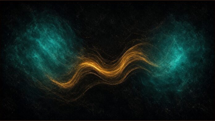 ZP Connect Adds Video Relay Service to FaceTime | TSN Illustration of Video Relay Service concept in teal and amber: two soft teal light fields joined by a flowing amber wave of rippling light lines.